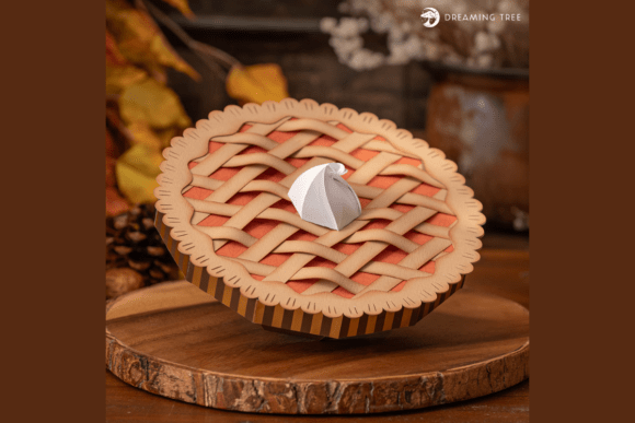Apple Pie Box 3D SVG for Thanksgiving Crafting