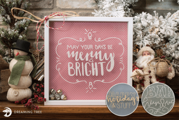Christmas 3D SVG Captions Bundle for Festive Craft Projects