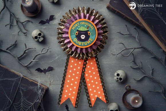 Costume Champion Ribbon 3D SVG for Halloween Crafting