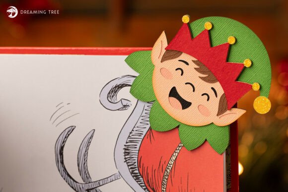 Elf Page Pal SVG: A Cheerful 3D SVG for Christmas Branding and Holiday Marketing