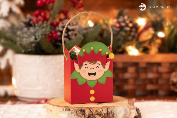 Enchanted Elf Bag SVG: A Festive 3D Christmas Design for Seasonal Branding