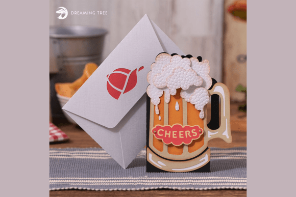 Father’s Day Cheers Card SVG: A Festive 3D Design for Local Branding