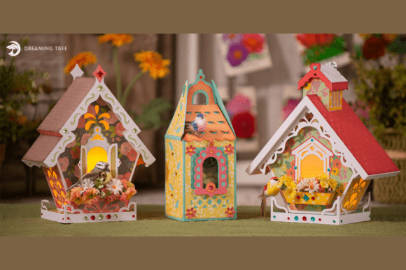 For the Birds SVG Bundle: 3D Houses Charm for Crafters & 3D SVG Lovers