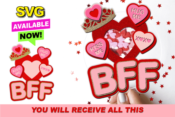 Friendship BFF Topper 3D SVG for Commercial Design Sellers