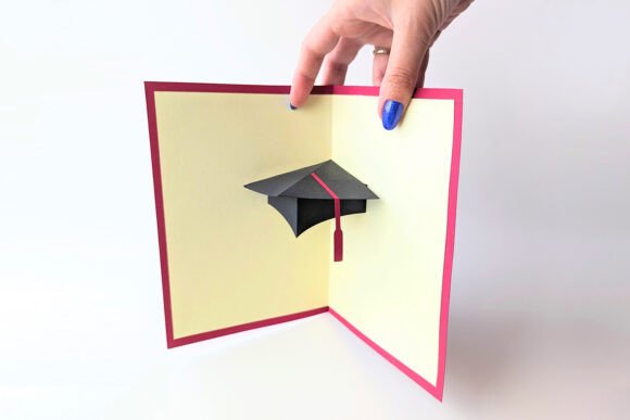 Graduation Cap Pop Up Card: A 3D SVG Design for Celebratory Branding Moments