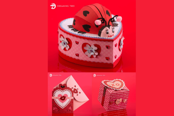 Love You More SVG Bundle: 3D Paper Art for Valentine's Day Content
