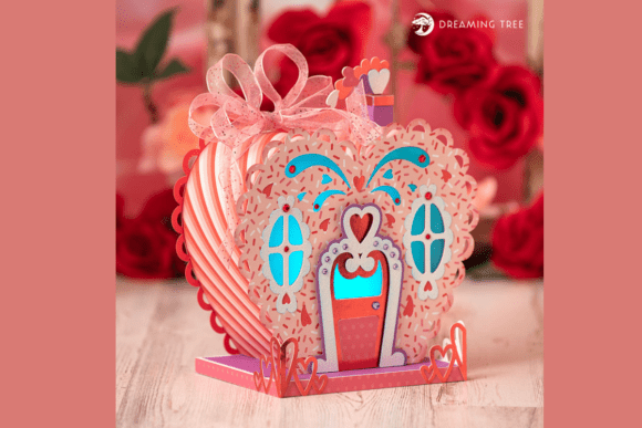 Loveland Cottage 3D SVG for Valentine S Day Magic