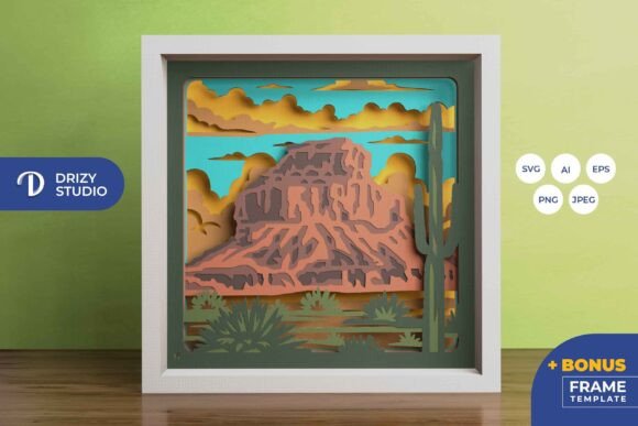 New Mexico 3D Shadow Box – A 3D SVG for Craft & Handmade Business