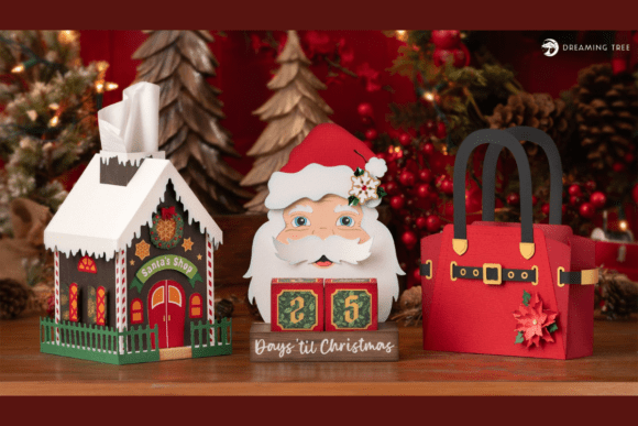 Santa’s Surprise SVG Bundle: 3D Christmas Design Magic for Marketers