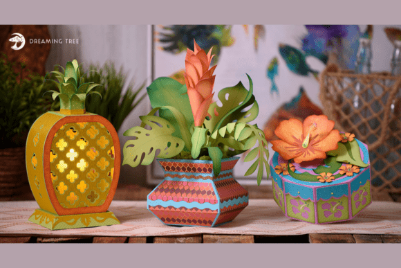 Tropical Vibes 3D SVG Bundle for Summer Crafting